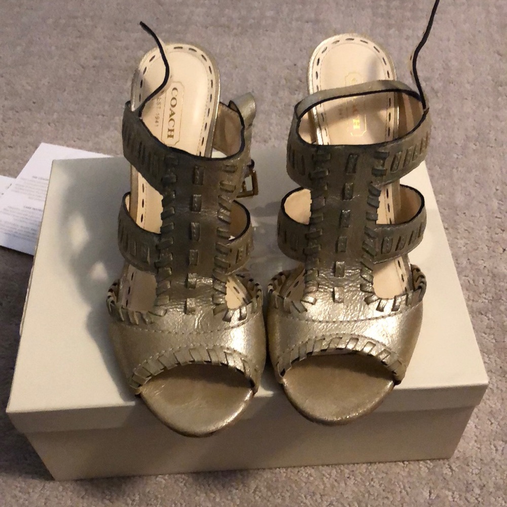 Coach strappy heels